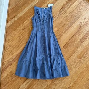 REFORMATION
Sebastien Button Front Linen Midi Dress
New with tags